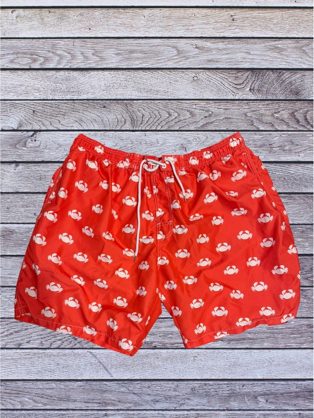 🦀 Red Crab Swim Trunks — Kailua Surf (4X)
